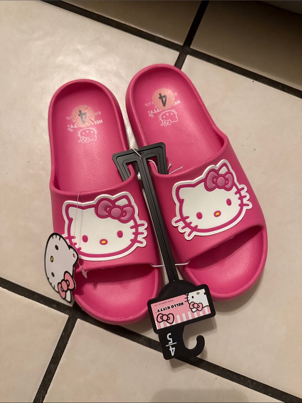 Hello Kitty Hot Pink Kids Slide Sandals